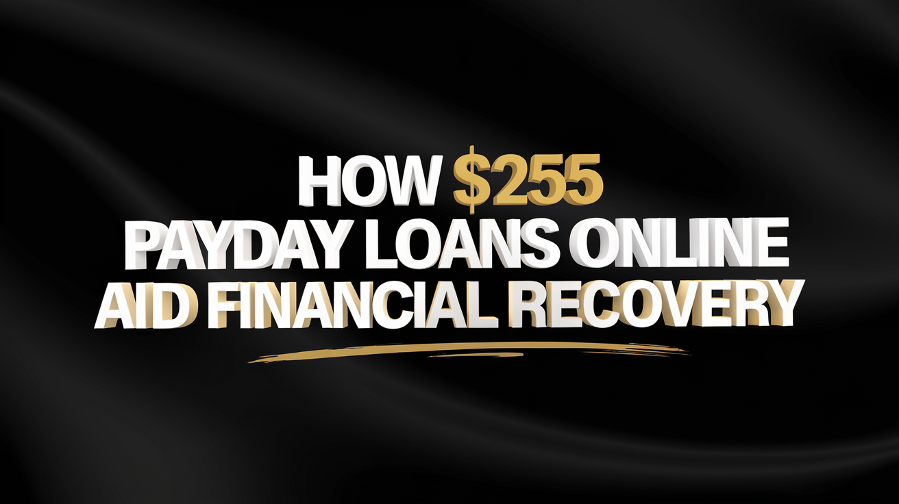 How $255 Payday Loans Online Aid Financial Recovery